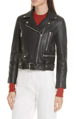 Mock Core Leather Moto Jacket
