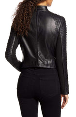 LAMARQUE Azra Sleeve Leather Moto Jacket