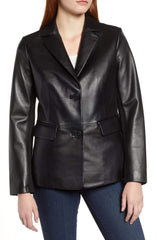 VIA SPIGA Leather Blazer