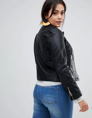 Vero Moda Curve Faux Leather Biker Jacket