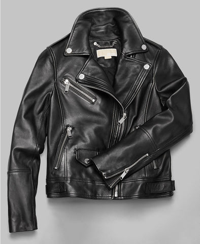 Asymmetrical Sleek Leather Women's Moto Jacket