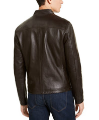 Men's Lambskin Leather Racer Jacket