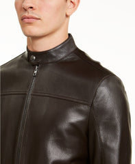 Men's Lambskin Leather Racer Jacket