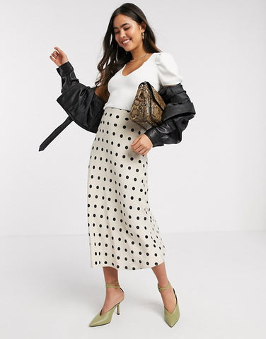 Stradivarius 80's faux leather biker jacket in black