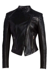 LAMARQUE Azra Sleeve Leather Moto Jacket