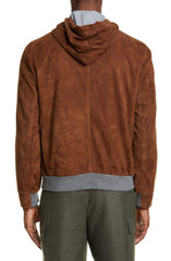 BRUNELLO CUCINELLI Suede Hooded Jacket