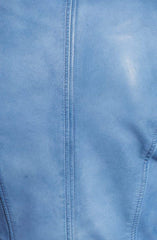 Donna Lambskin Leather Moto Jacket