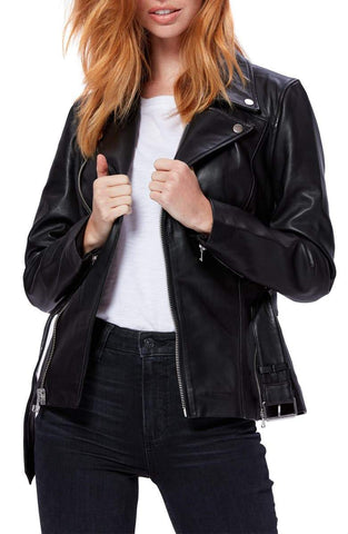 Dita Belted Leather Jacket
