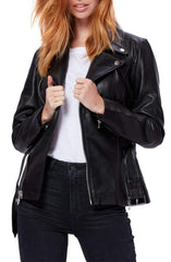 Dita Belted Leather Jacket