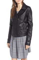 TREASURE & BOND Leather Moto Jacket