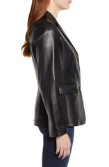 VIA SPIGA Leather Blazer