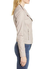 Andrew Marc Felix Stand Collar Leather Jacket