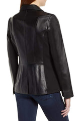VIA SPIGA Leather Blazer