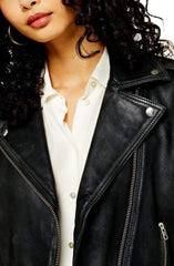 Mona Leather Biker Jacket