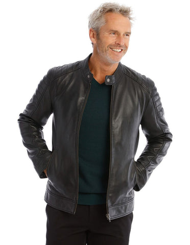 Lucaston Leather Biker Jacket