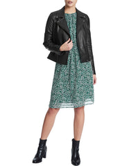 Chrissie Leather Biker Jacket