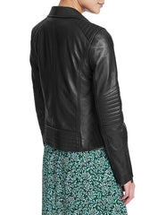 Chrissie Leather Biker Jacket