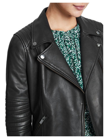 Chrissie Leather Biker Jacket