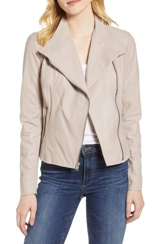 Andrew Marc Felix Stand Collar Leather Jacket