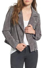 Suede Moto Jacket