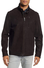 Westhaven Distressed Leather Bomber Jacket