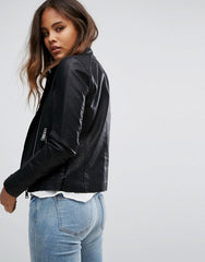 Vero Moda Tall Faux Leather Biker Jacket