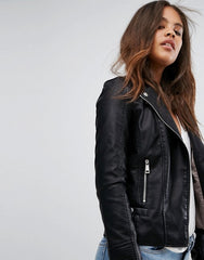 Vero Moda Tall Faux Leather Biker Jacket