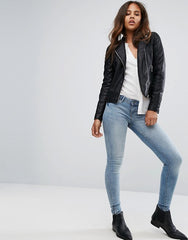 Vero Moda Tall Faux Leather Biker Jacket