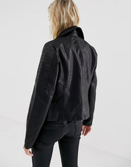Noisy May faux leather jacket