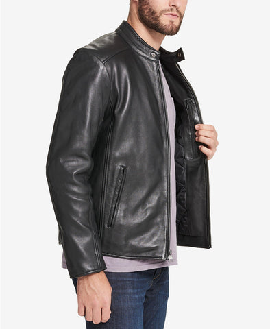 Men's Lambskin Leather Moto Jacket