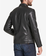 Men's Lambskin Leather Moto Jacket