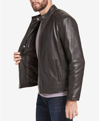 Men's Lambskin Leather Moto Jacket