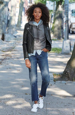 MADEWELL Washed Leather Moto Jacket