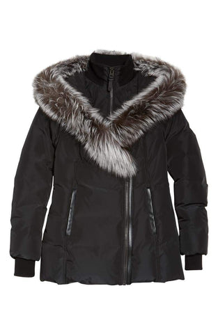 Adali-XR Classic Genuine Fox Fur Trim Water Repellent Down Coat