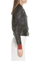 Mock Core Leather Moto Jacket