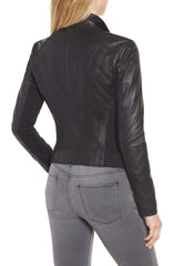 Andrew Marc Felix Stand Collar Leather Jacket