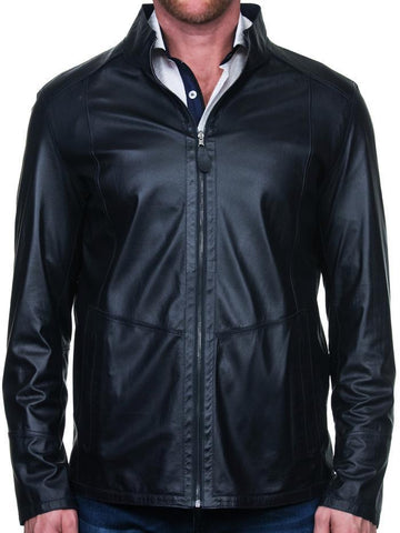 BLACK TAG LEATHER JACKET