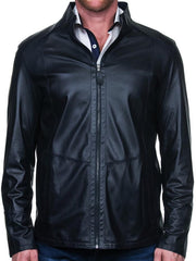 BLACK TAG LEATHER JACKET