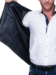 BLACK TAG LEATHER JACKET