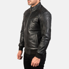 Sven Leather Bomber Jacket
