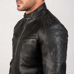 Sven Leather Bomber Jacket