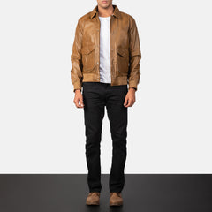 Coffmen Leather Bomber Jacket