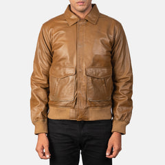 Coffmen Leather Bomber Jacket