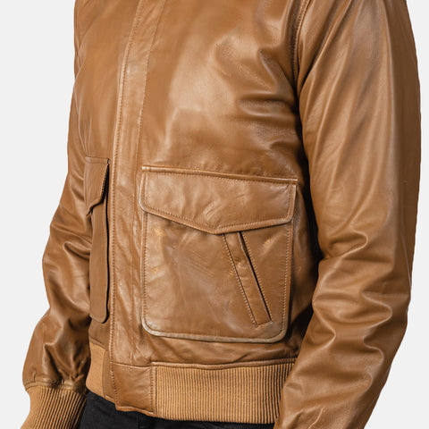 Coffmen Leather Bomber Jacket