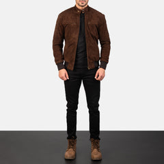 Sven Leather Bomber Jacket