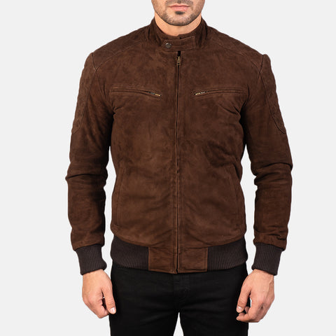 Sven Leather Bomber Jacket