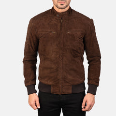 Sven Leather Bomber Jacket