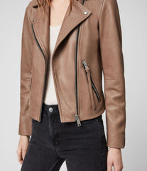 DALBY LAMBSKIN LEATHER BIKER JACKET