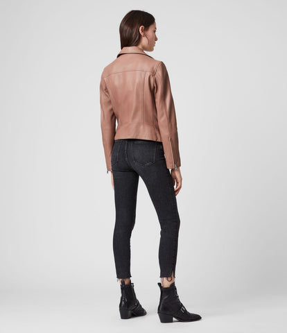 DALBY LAMBSKIN LEATHER BIKER JACKET