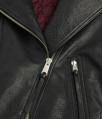 MAIZIE 2-IN-1 SHEEPSKIN LEATHER BIKER JACKET